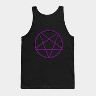 Satanic Panic Purple Pentagram | Hail Satan Tank Top